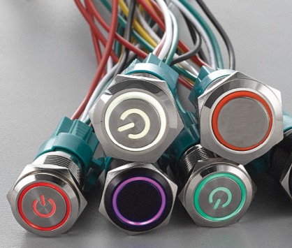 Kontakter LED Rustfri Ø 19 15A
